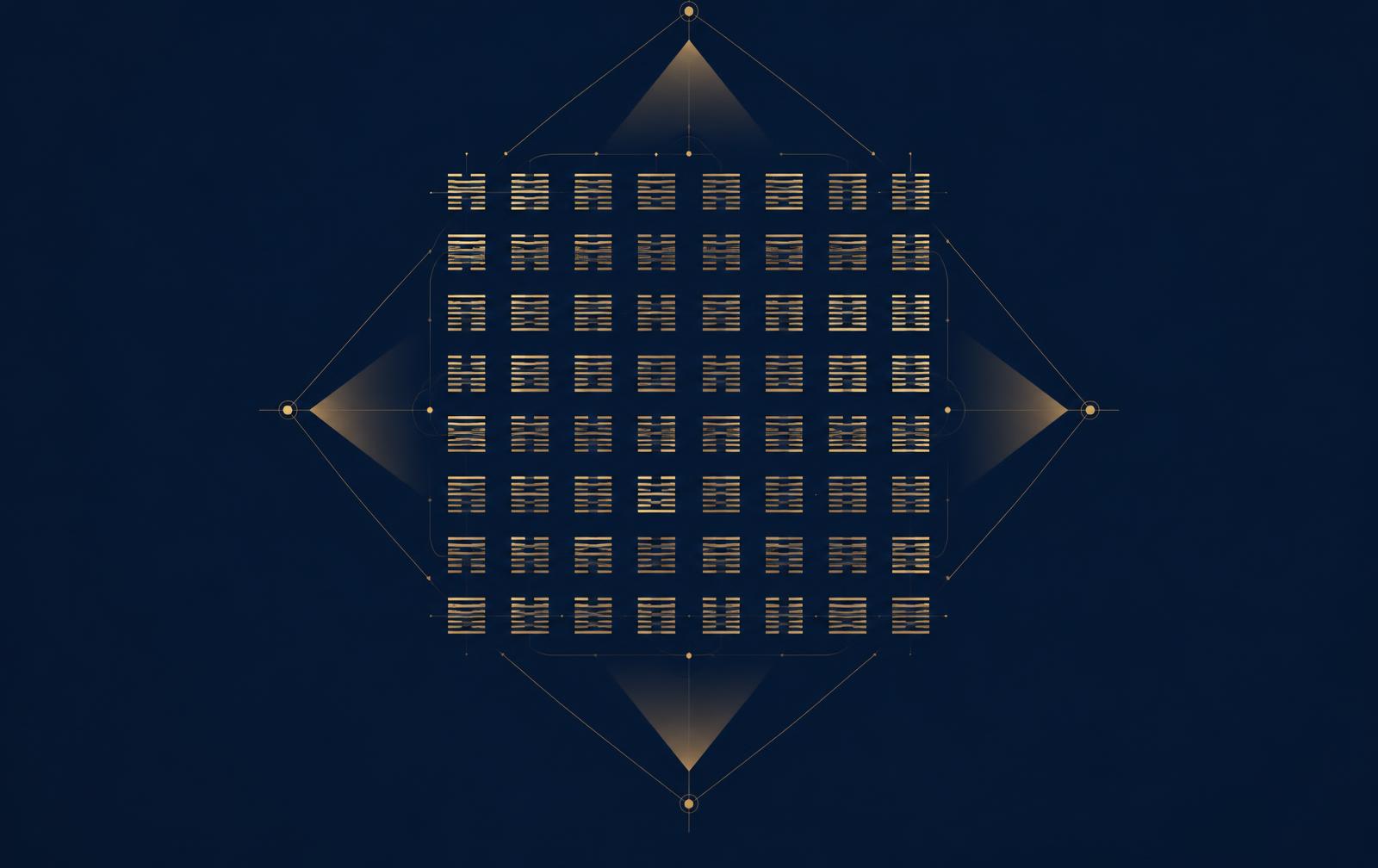 Hexagram artwork for 64 Material Ways – The Money Course by Ra Uru Hu and Human Design Academy